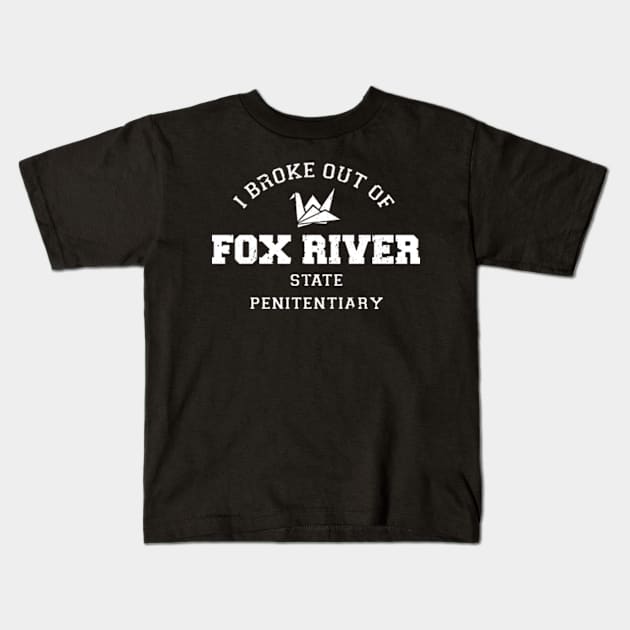 Fox River (white) Kids T-Shirt by deadright